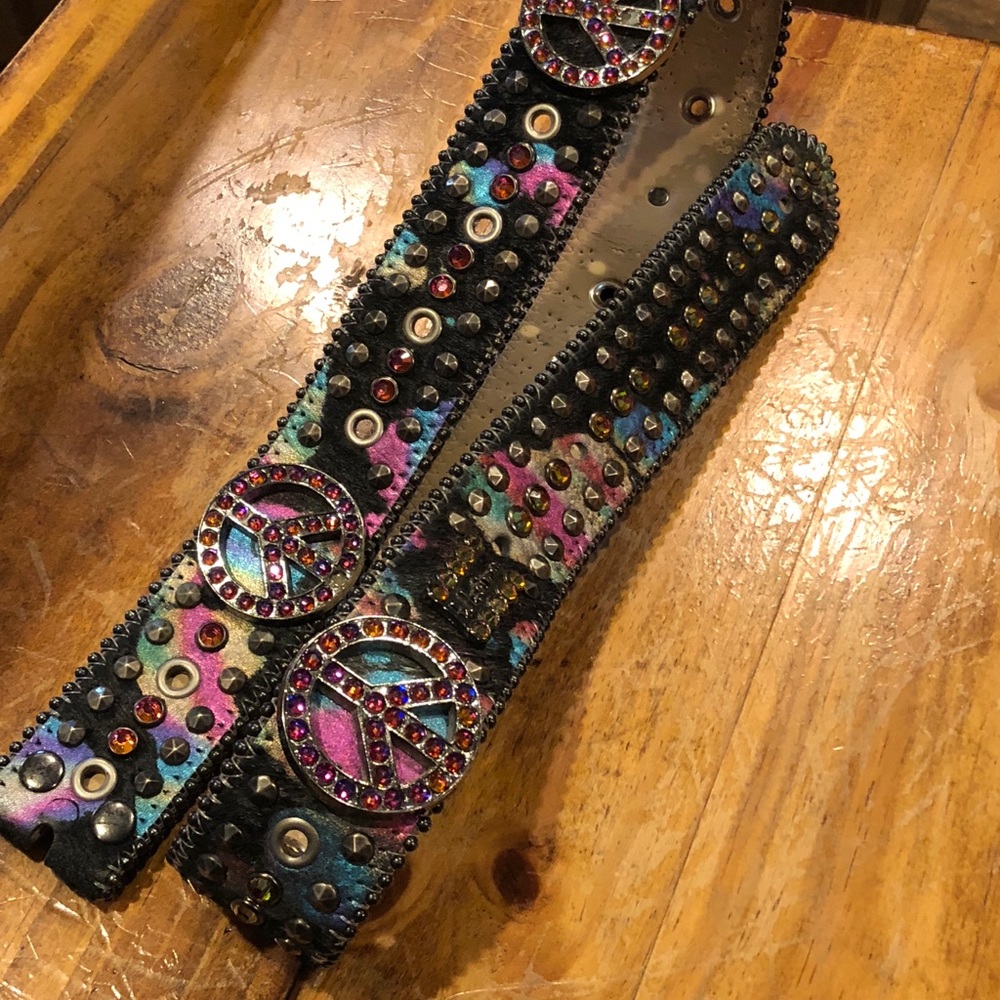 B.B. Simon western swarovski crystal belt BB